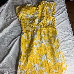 Yellow and White Dress